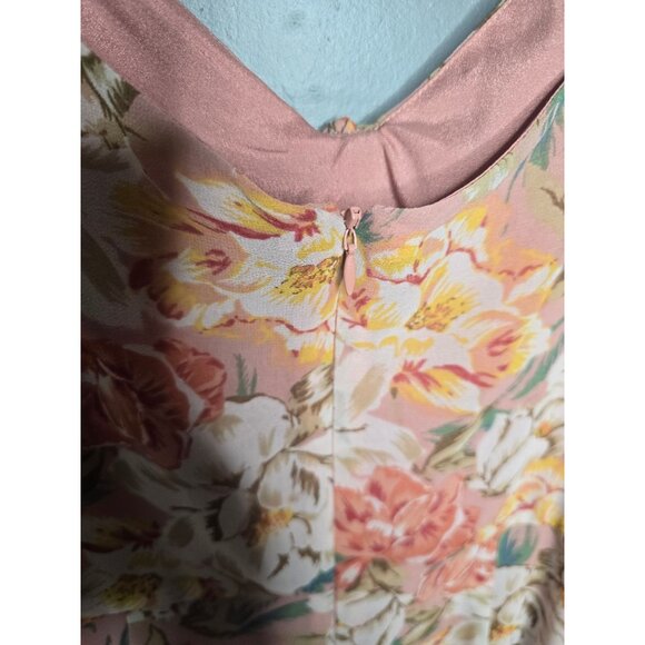 WAYF Valerie Blouson Midi Chiffon Dress Large Spring Wedding Guest Bridal Shower - Picture 11 of 13